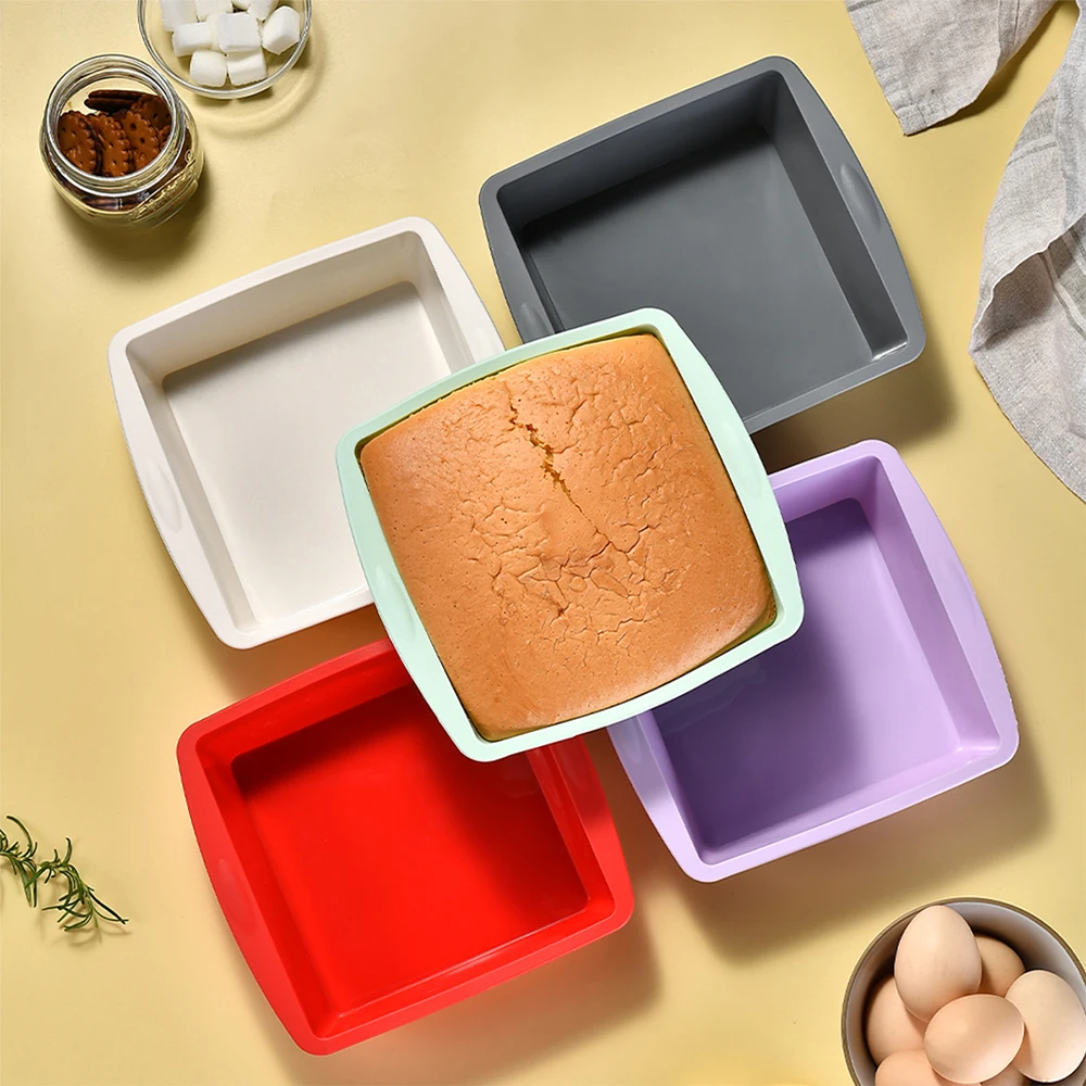 Kitchen Appliances Packages - 1/4Pcs Silicone Square Cake Mold Easy