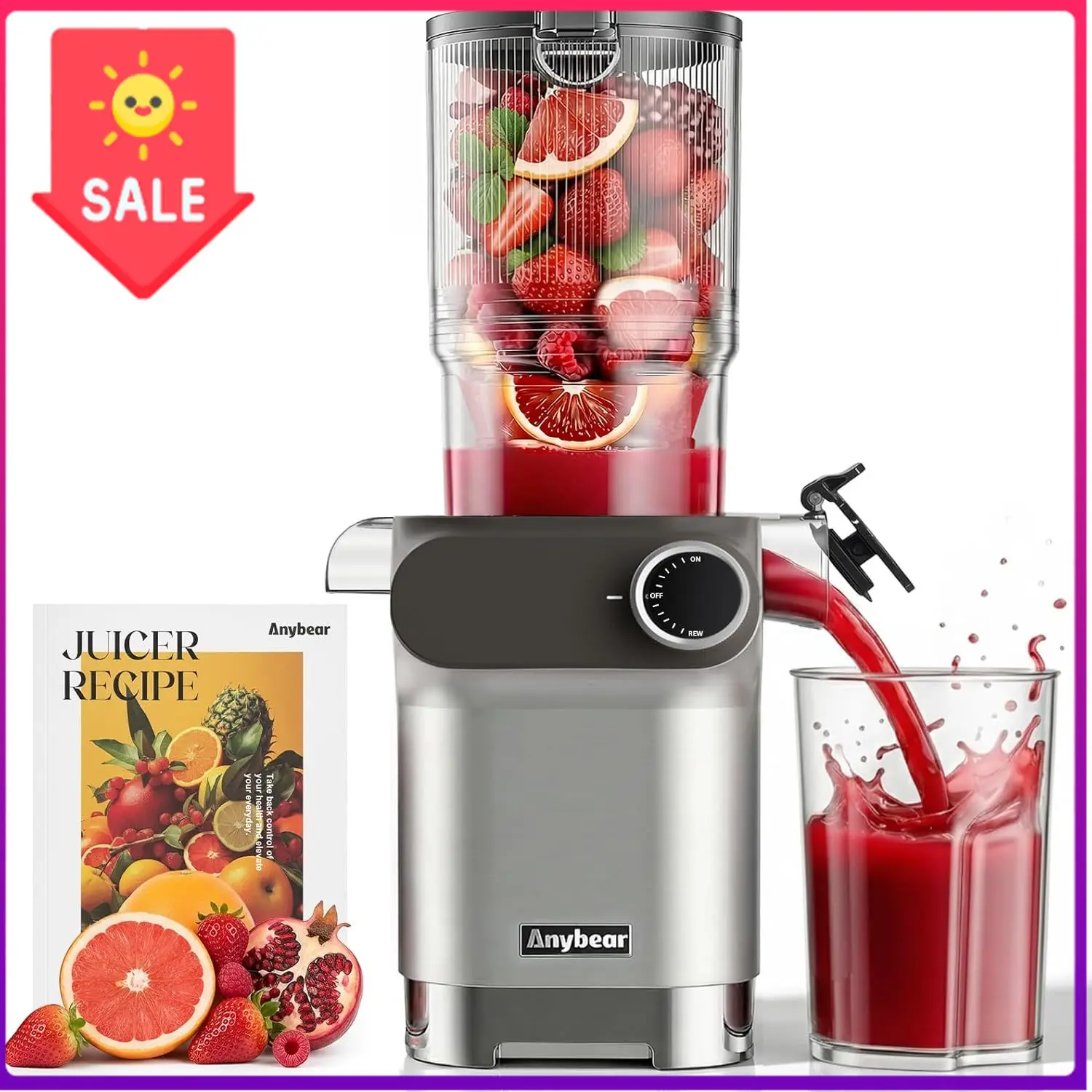 Juicer Cold Press Slow - Bestseller200W Cold Press Juicer, 4.3
