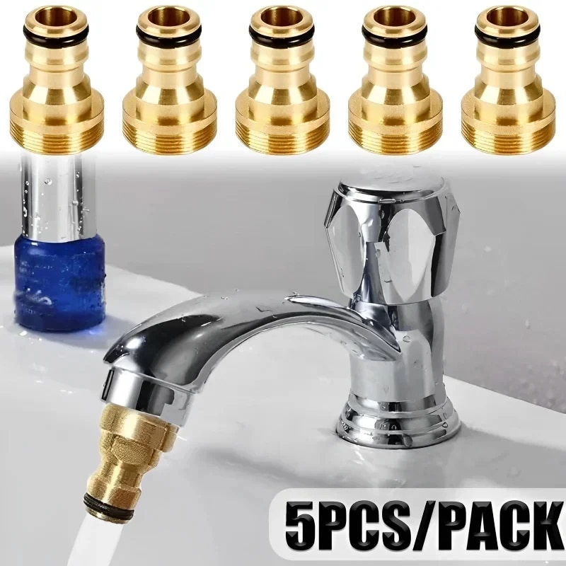 Kitchen Appliances Electronics - 1/2/5PCS Universal Tap Kitchen Adapters Brass
