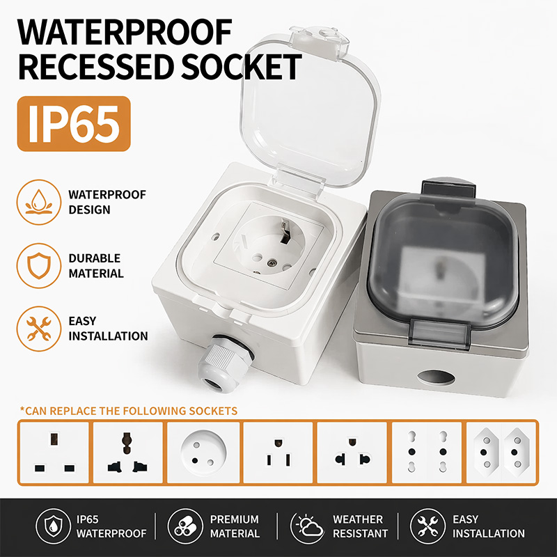 Kitchen Appliances Uk - IP65 Waterproof Outdoor Socket Box Wall