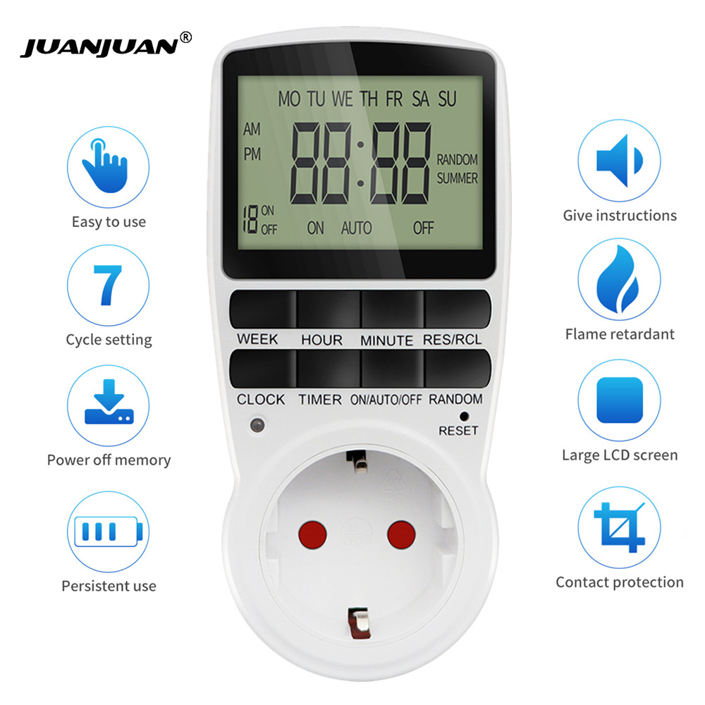 Kitchen Appliances Uk - Electronic Digital Timer Switch 12/24 Hour